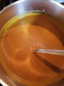 turmeric paste ingredients blended