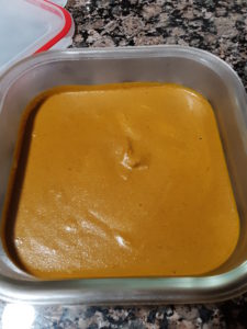 turmeric paste after settling in the refrigerator